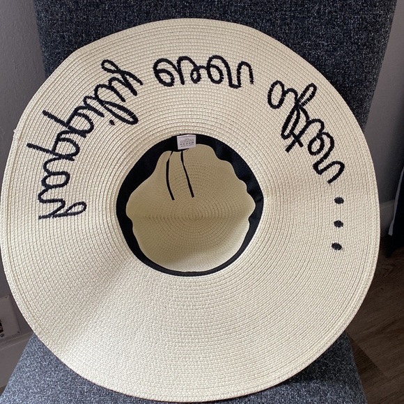 Straw Beach Hat “Happily Ever After “ - Picture 2 of 6